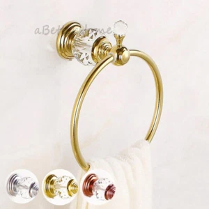 New Bath Towel Rack Hanger Round Ring Holder Wall Mounted For Bathroom Accessory - Picture 1 of 8