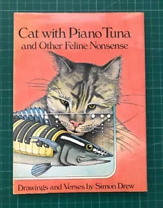 More details for cat with piano tuna hb book/dj signed by author simon drew 1st edit 1990 jc1086