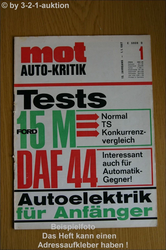 MOT 1/67 Ford 15M 15M TS Daf 44 - Immagine 1 di 1