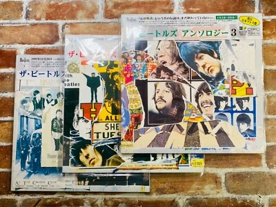 BEATLES ANTHOLOGY 1 2 3 Vinyl Record Japan Limited 3xLP w/Booklet Obi NM No.1 P - Image 1 of 4