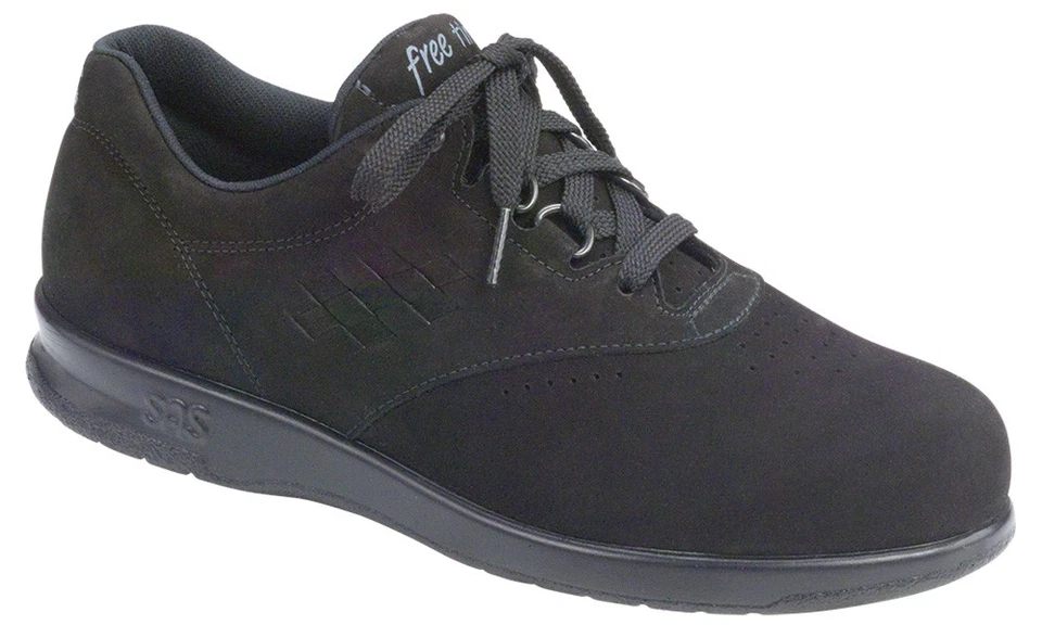 SAS Women's Shoes Time Charcoal Black 10 WW Double Wide