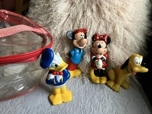 Disney Vintage Bath Toys Figures Mickey And Minnie Mouse Donald Duck Pluto PVC - Picture 1 of 21