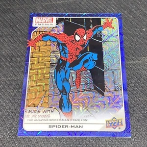 Spiderman 2023 Upper Deck Marvel Platinum Blue Traxx High Series #153 /499 - Bild 1 von 2