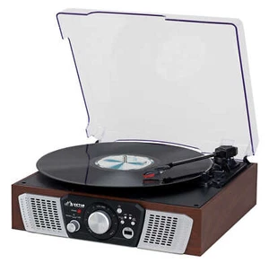 Victor Lakeshore 5-in-1 Hybrid Bluetooth Turntable System with 3-Speed Turntable - Picture 1 of 17