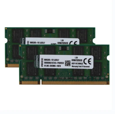 Kits Kingston de 4 GB 2X 2 GB PC2-5300 DDR2 667 MHz para Mac Laptop Memoria RAM SODIMM # - Imagen 1 de 4