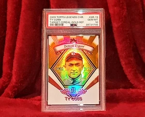 TY COBB 2009 TOPPS LEGENDS CHROME #GR13 TARGET CER GOLD REFRACTOR PSA 10 🔥 RARE - Picture 1 of 2