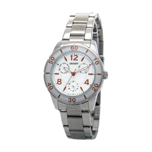 ORIENT FUT0J003W0, Damas Cuarzo, Estuche y Pulsera de Acero Inoxidable, Fecha, WR - Imagen 1 de 2