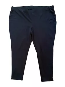 Denim & Co. Active Duo Stretch Slim-Leg Pant A636291 Black Plus Size 4X New - Picture 1 of 8