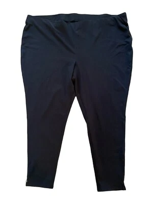 Denim & Co. Pantalón Active Duo Stretch Pierna Ajustada A636291 Negro Talla Grande 4X Nuevo Foto 1 de 4