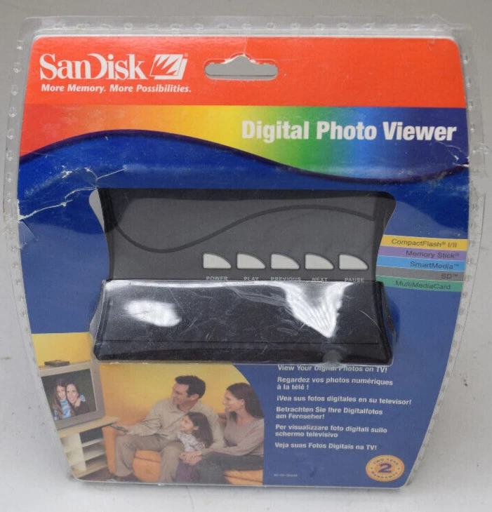 SanDisk Digital Photo Viewer Card Reader for TV/SDV1-A NEW Sealed with REMOTE  - Image 1 of 4