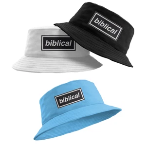 BIBLCAL Print OASIS Themed - Unique Print - LIVE 25 - Bucket Summer Fishing Hat - Bild 1 von 6