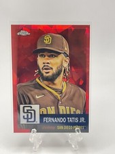 2022 Topps Chrome Platinum Fernando Tatis Jr Red Atomic Refractor #d/100 Padres