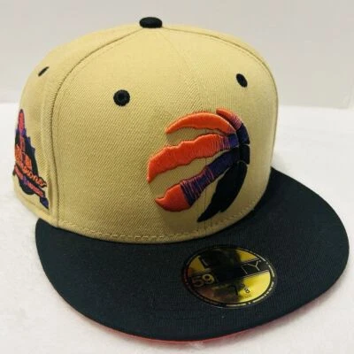 Boné ajustável New Era Toronto Raptors NBA Champions Patch 59FIFTY dourado tamanho 7 5/8 - Imagem 1 de 4