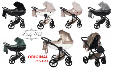 JUNAMA CLERMONT NEW V2 BABY PRAM 3in1  CARRYCOT + PUSHCHAIR + CAR SEAT - Image 1 of 4