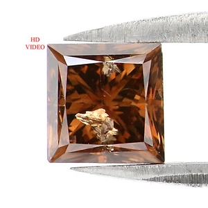 Diamante a forma di principessa sciolta naturale 1,00 ct 5,40 mm colore marrone diamante QL1758 - Foto 1 di 8