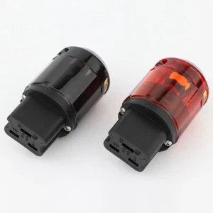 2PCS C19 IEC Female Power Plug 20A HIFI Gold Plated Audio Power Cable Connector - Picture 1 of 16