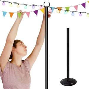 10Ft String Light Pole for Hard Surfaces Light Pole for Outdoor String Light - Picture 1 of 7