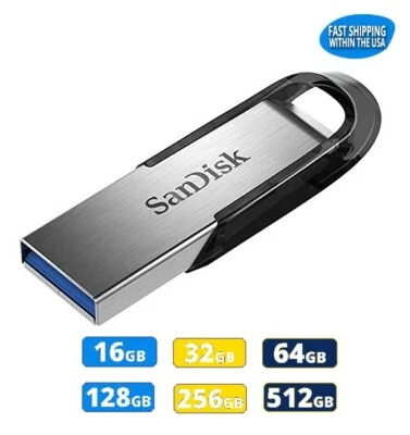 Sandisk Ultra Flair флэш-накопитель 32GB 64GB 128GB 256GB 512GB оптовая цена лот - Изображение 1 из 4