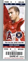Houston Astros  vs Los Angeles Angels 6/28/2016 Full Ticket George Springer HR