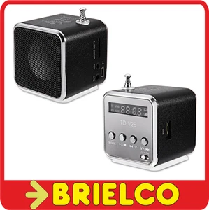 ALTAVOZ MINIATURA MULTIMEDIA RADIO FM USB MICROSD JACK 3.5MM NEGRO TD-V26 BD9282 - Foto 1 di 1