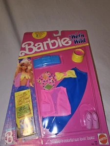 Vintage Barbie Wet N Wild Fashions Brandneu auf Karte - Bild 1 von 3