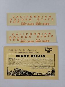 Champ Decals P-39 Southern Pacific "Californian" Streamlined Passenger Car