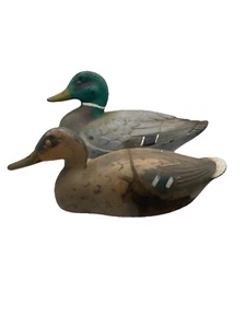 Vintage Flambeau Duck Decoy Mallard Hen & Drake 15" Hunting Floating USA #2 - Picture 1 of 3