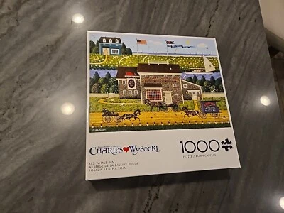 Charles Wysocki Red Whale Inn 1000 PC Puzzle Brand New Buffalo Games - Image 1 of 4
