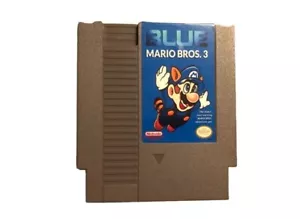 Blue Mario Bros. NES 8-Bit Game Cartridge 72 Pins USA NTSC & EU PAL English - Picture 1 of 2