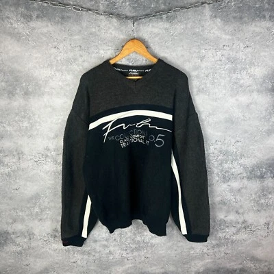 Fubu Sweater Men's Big Logo Size M Gray Long Sleeve ` - Image 1 of 4