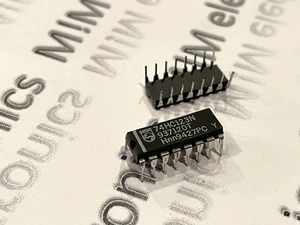 2x 74HC123N PHILIPS Dual Retriggerable monostable multivibrator with reset CMOS - Picture 1 of 7