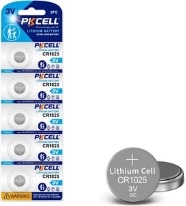 CR1025 Lithium Battery 3V CR 1025 Battery (5 Count (Pack of 1)) - Picture 1 of 7