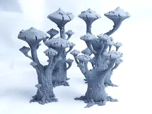 28MM FANTASY MAGIC MUSHROOM TREES X 4. ASSEMBLED. BROWN 1008 - Bild 1 von 5