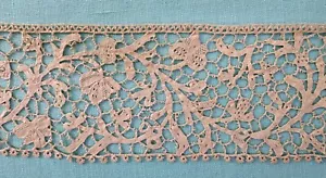 Rare Antique Venetian 17th TO 18TH C Hand Made Flat Point Lace DF 117 - Picture 1 of 7