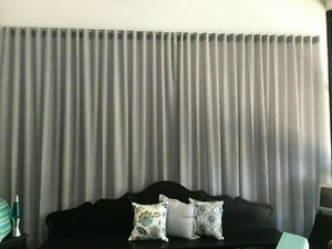 Cannes Linen Look Sheer Fabric 5 metres x 3.2m Drop -Earthy Organic 14 Shades - Picture 1 of 25