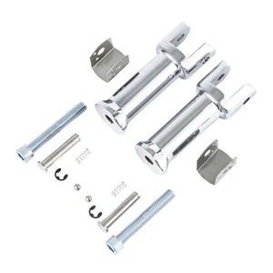 Chrome Rear Passenger FootRest Support Mount Kit Fit For Harley Softail 18-later - Picture 1 of 12