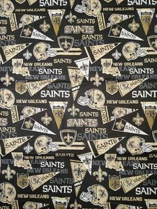 Handmade Valance or Curtain Panel Saints Flag - Picture 1 of 8