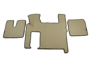 Tappetini Beige Set Adatto A per Man Tgx 2010-2018 Eko-Leder Automatico Camion - Foto 1 di 2