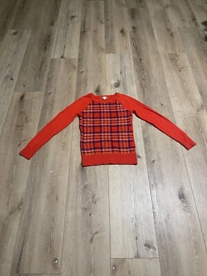 Jersey Merona Naranja Rojo con diseño a cuadros Scutch en la parte delantera talla pequeña Foto 1 de 4