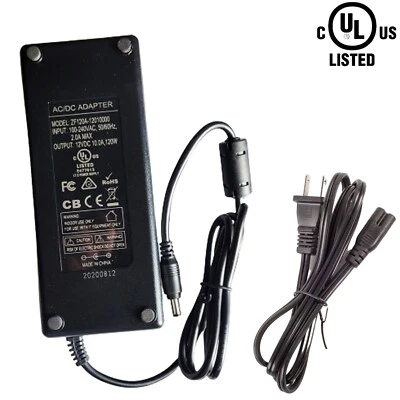 UL Listed 12v 10A 120W LED LIGHT AC to DC POWER supply + 5.5mm x 2.5mm Connector - Image 1 of 4