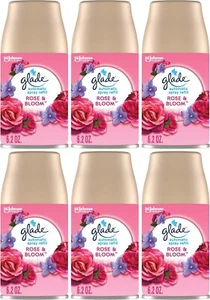 6 Glade Automatic Spray Refill Blooming Rose & Bloom 6.2 Oz Air Freshener Spray - Picture 1 of 9