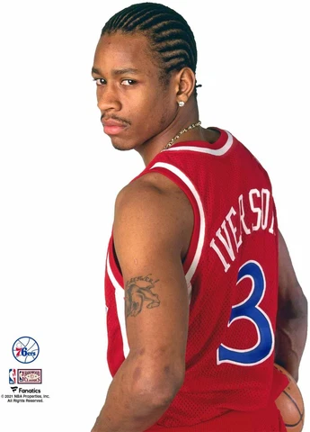 Allen Iverson Philadelphia 76ers Unsigned Rookie Year Portrait Photo Cover