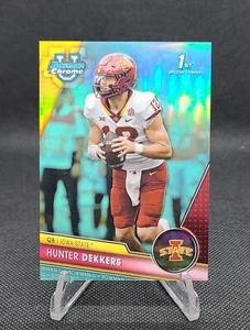 2023 Bowman U Chrome Hunter Dekkers 1st Aqua Refractor /299 #67 Iowa State - Picture 1 of 2