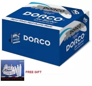Dorco Single Edge Half Razor Blades 1000 ct 10 boxes of 100+Gift Styptic Sticks - Picture 1 of 9