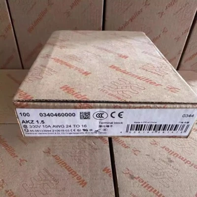 100pcs Weidmuller 0340460000 AKZ 1.5 Screw-type Straight-through Terminal - Image 1 of 4