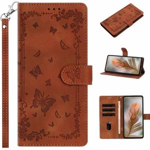 Butterfly Leather Wallet Phone Case for Infinix Tecno Spark 20 Pova TCL ZTE Sony - Picture 1 of 24