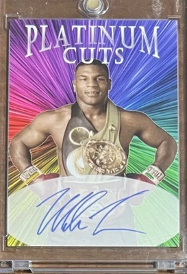 Platinum Cuts /1000 Mike Tyson Facsimile Auto Card Boxing Legend GOAT WBA WBC - Image 1 of 2