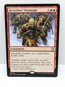 Bloomburrow - Berserkers' Onslaught - Enchantment - Rare - Regular - BLC 192 - - Picture 1 of 2