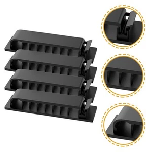 4 Pcs Kabelmanager Reisen Klemmungsklemme Der Kleber Selbstklebende Kabelklemme - Photo 1/10