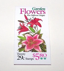 Scott 29c #2829-2833 BK215: Garden Flowers MNH Booklet of 20. - Picture 1 of 3